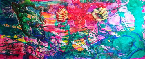 Amazon of Waves by Velta Emīlija Platupe, Painting for Sale on Select