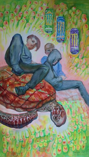 Three of Cups by Velta Emīlija Platupe, Painting for Sale on Select