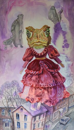 Six of Pentacles by Velta Emīlija Platupe, Painting for Sale on Select