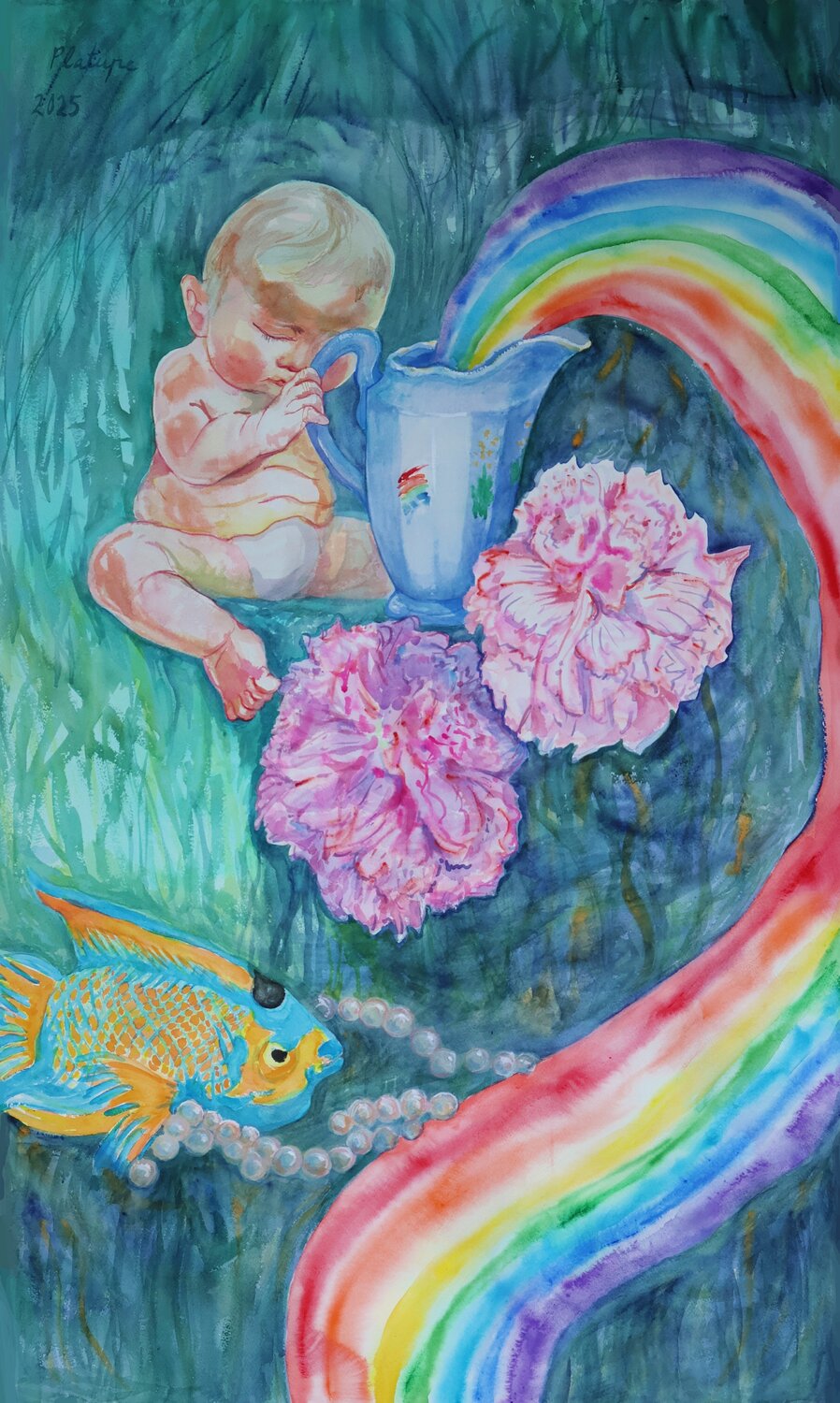Ace of Cups Velta Emīlija Platupe Original painting for sale