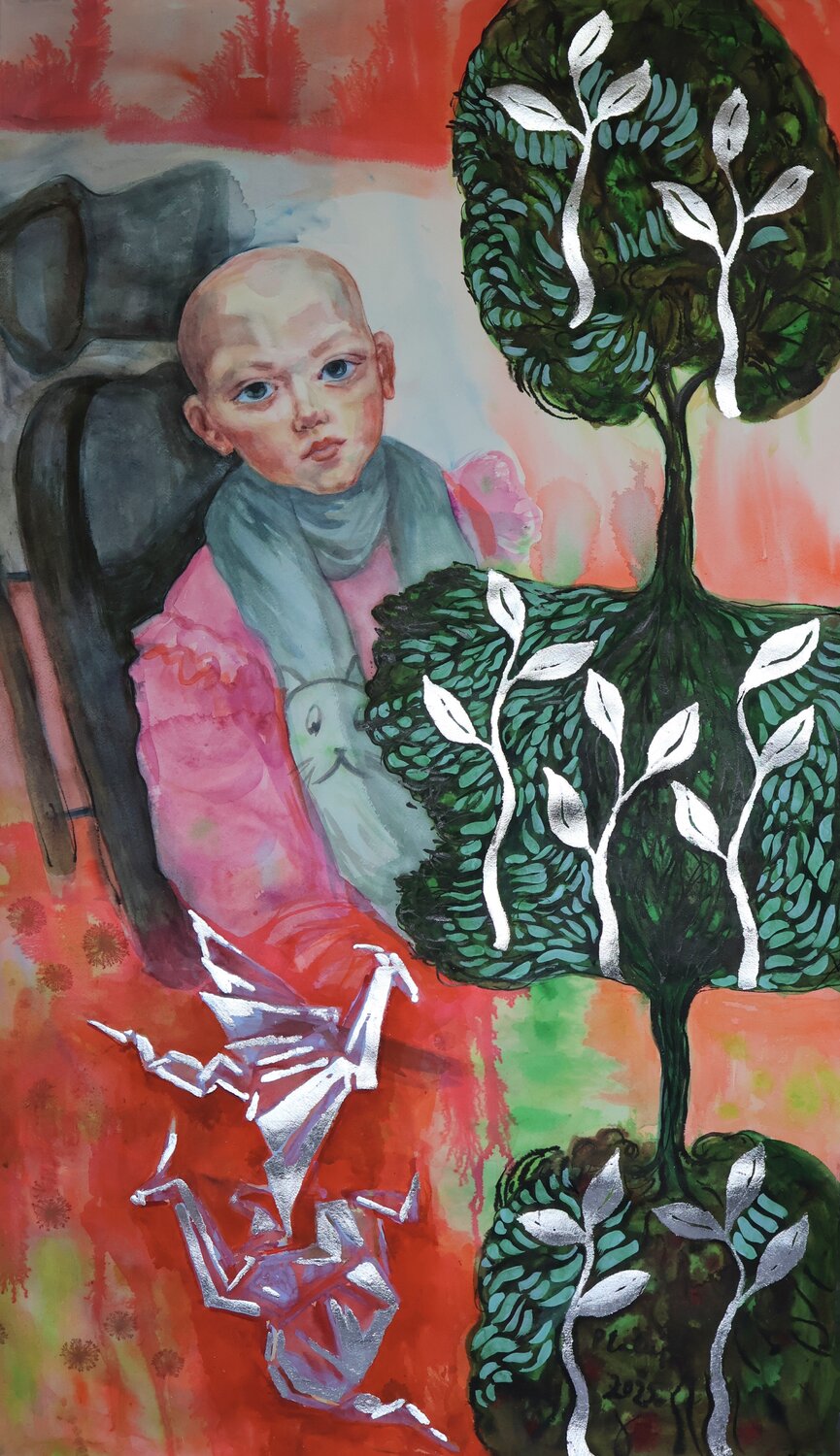 Seven of Wands Velta Emīlija Platupe Original painting for sale