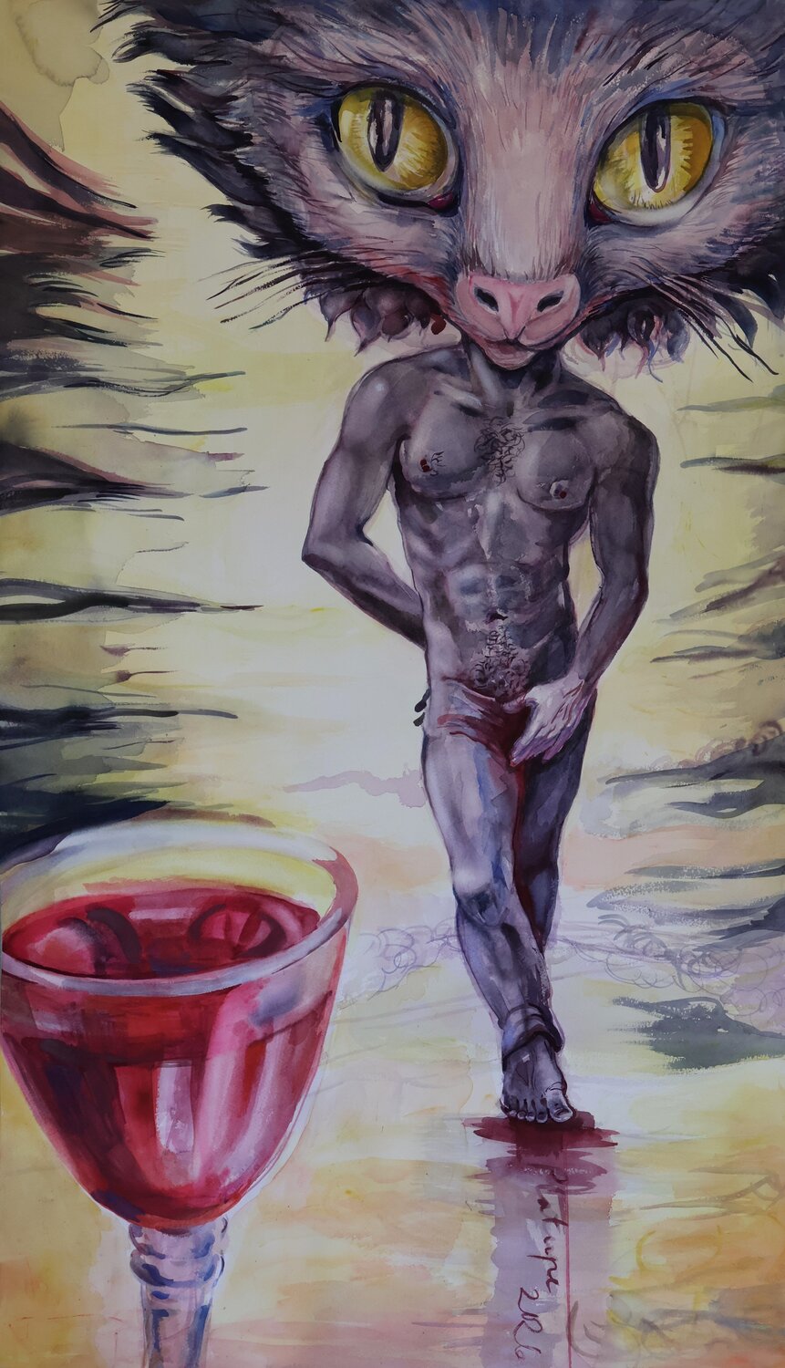 Knight of Cups Velta Emīlija Platupe Original painting for sale