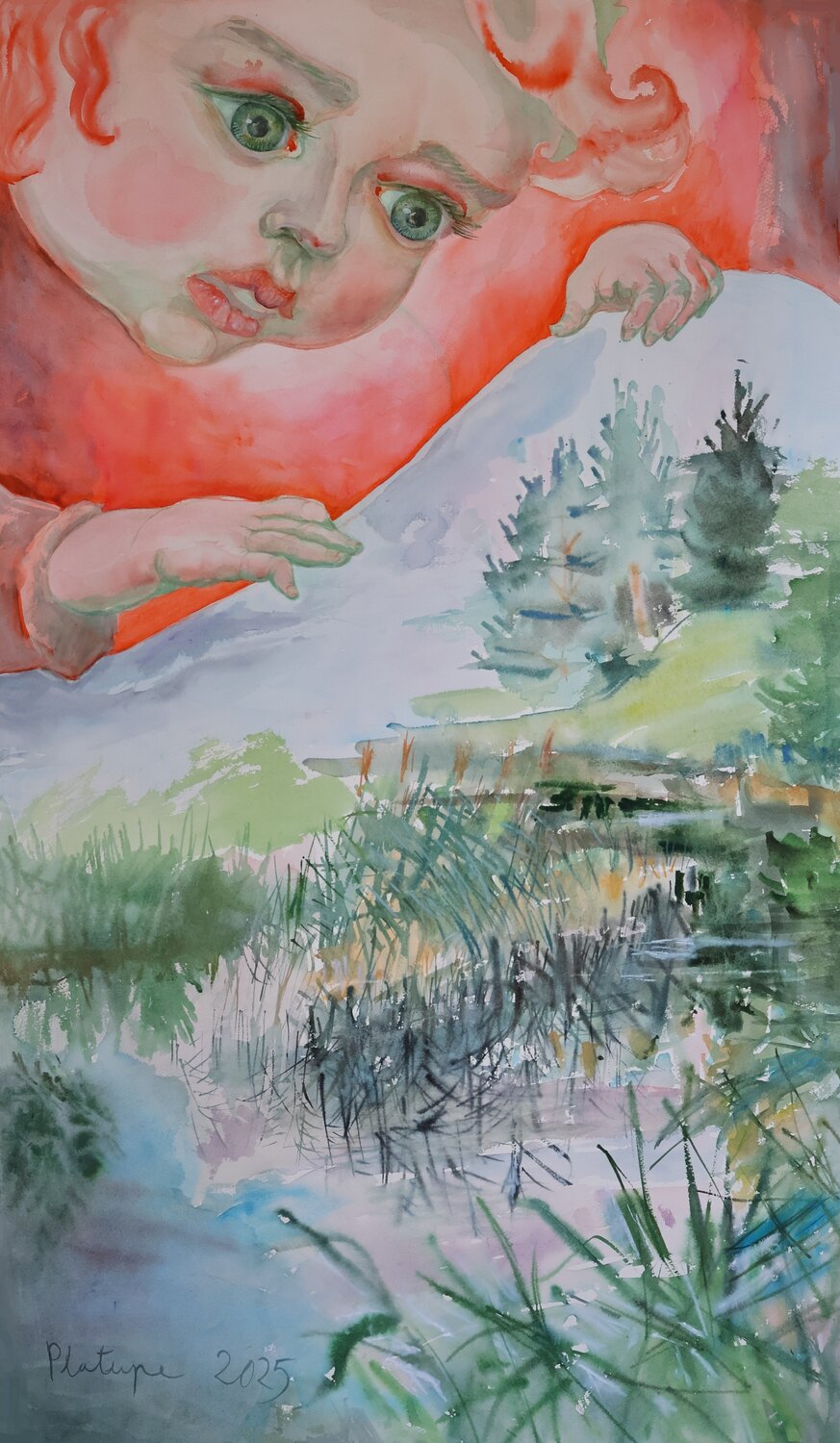 Ace of Pentacles Velta Emīlija Platupe Original painting for sale