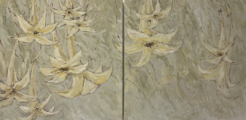“Quiet Bloom” by Viktoria Daneva, Painting for Sale on Select