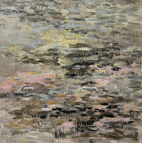 “Pink Silence of the Lake” by Viktoria Daneva, Painting for Sale on Select