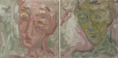 “While You Are Here” by Viktoria Daneva, Painting for Sale on Select