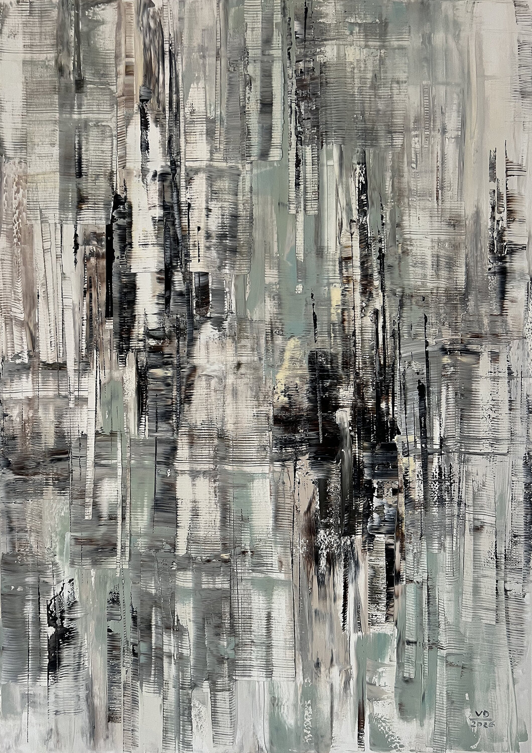 “Traces of Presence. Quiet Layers of Memory” Viktoria Daneva Original painting for sale