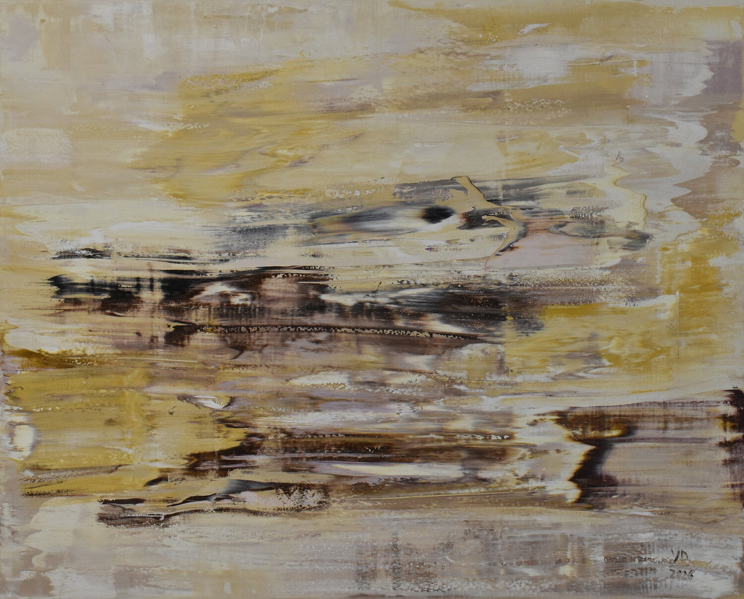 Inner Horizons: "Space Between Light" Viktoria Daneva Original painting for sale