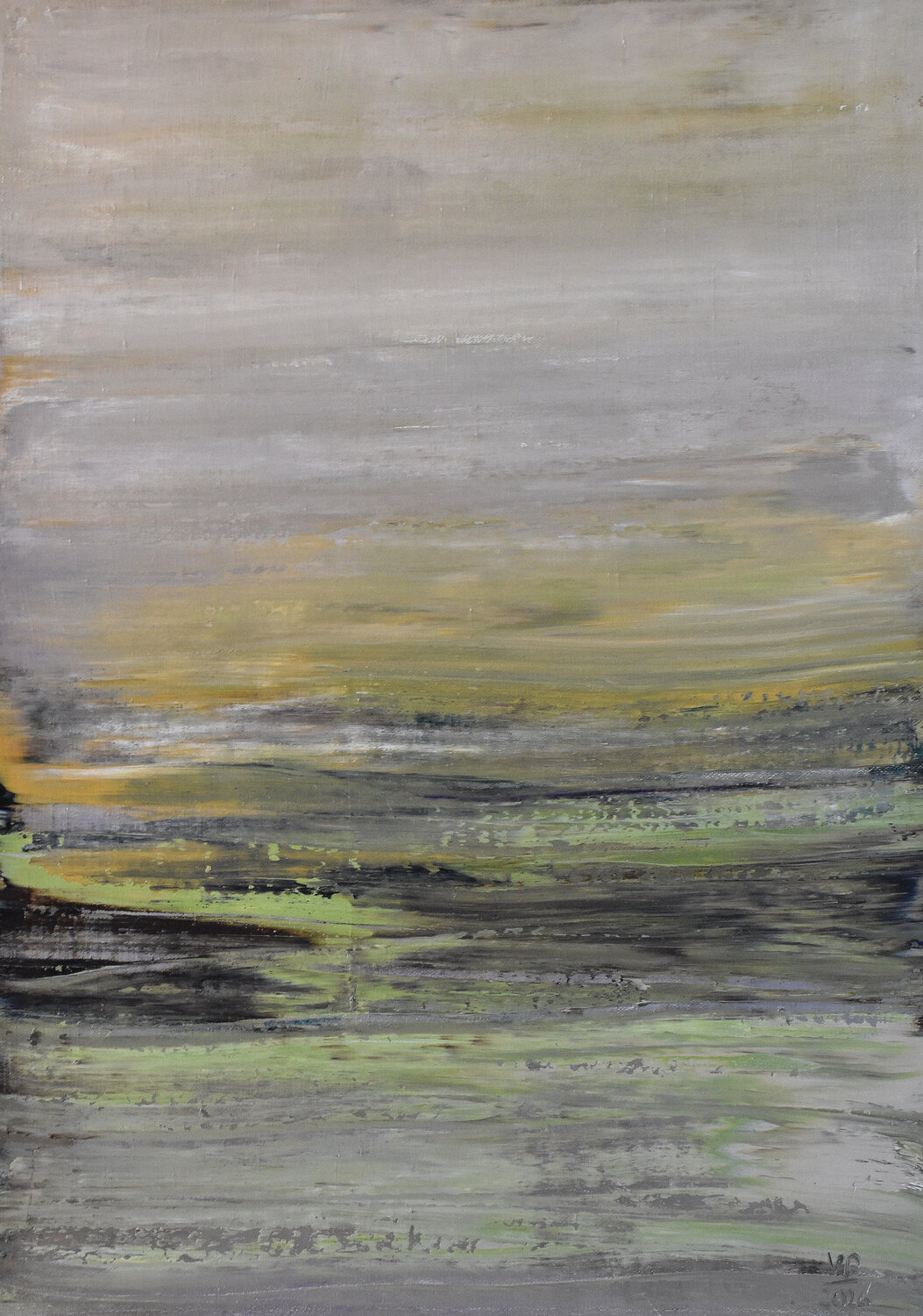Inner Horizons: “Light Beyond Silence” Viktoria Daneva Original painting for sale