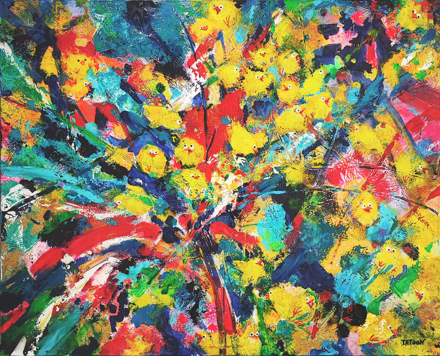 Crazy Chicks Tatiana pietkiewicz Original painting for sale