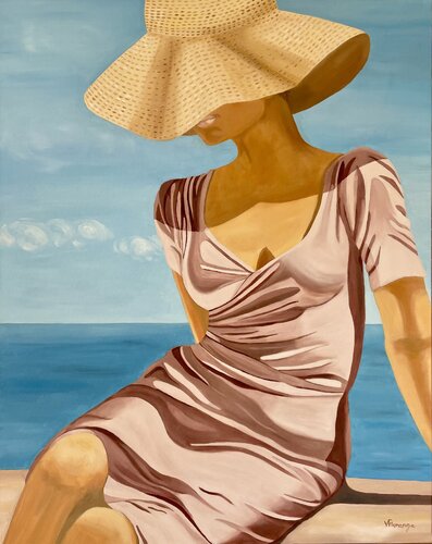 L'élégante by Virginie MONANGE, Painting for Sale on Select