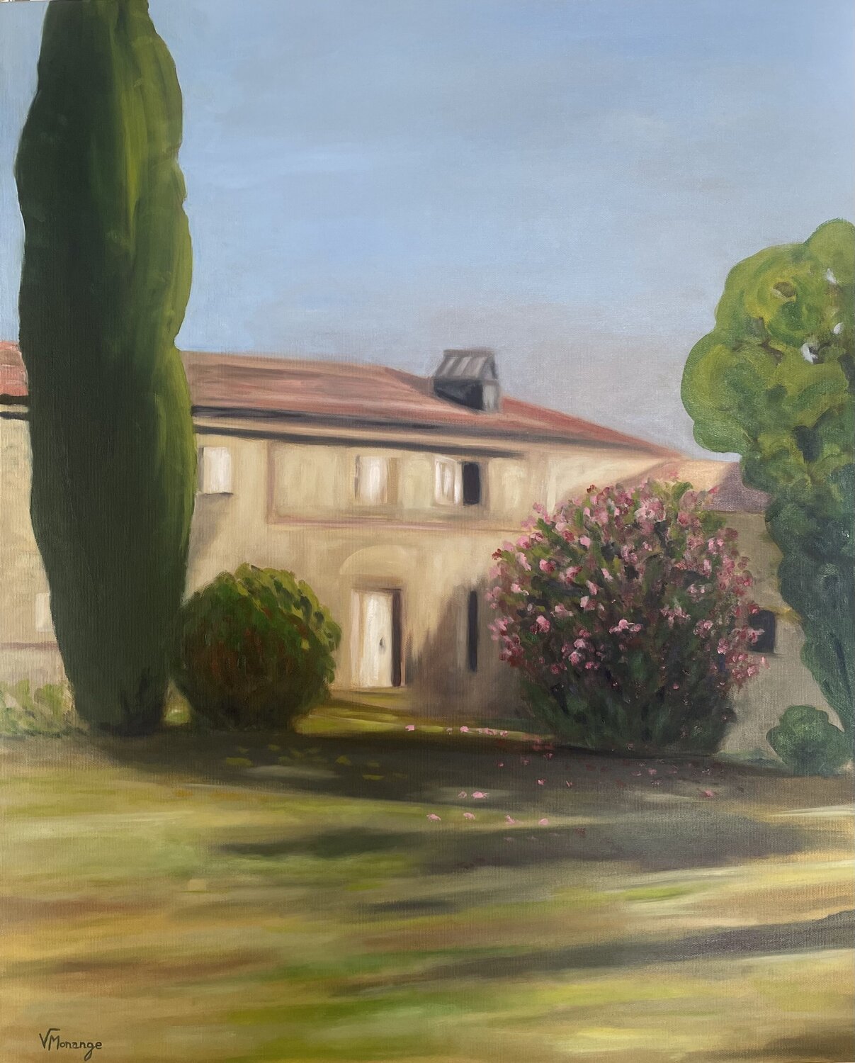 A la campagne Virginie MONANGE Original painting for sale