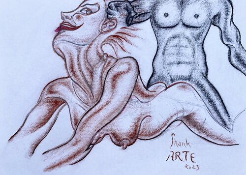 On ne tire pas les cheveux, ni la langue by Shank ARTE, Drawing for Sale on Select