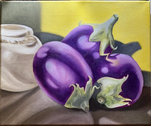 Melanzane tonde by Maria Teresa Cristini, Painting for Sale on Select