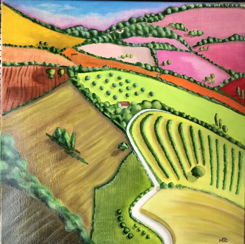 La stradina verso casa by Maria Teresa Cristini, Painting for Sale on Select