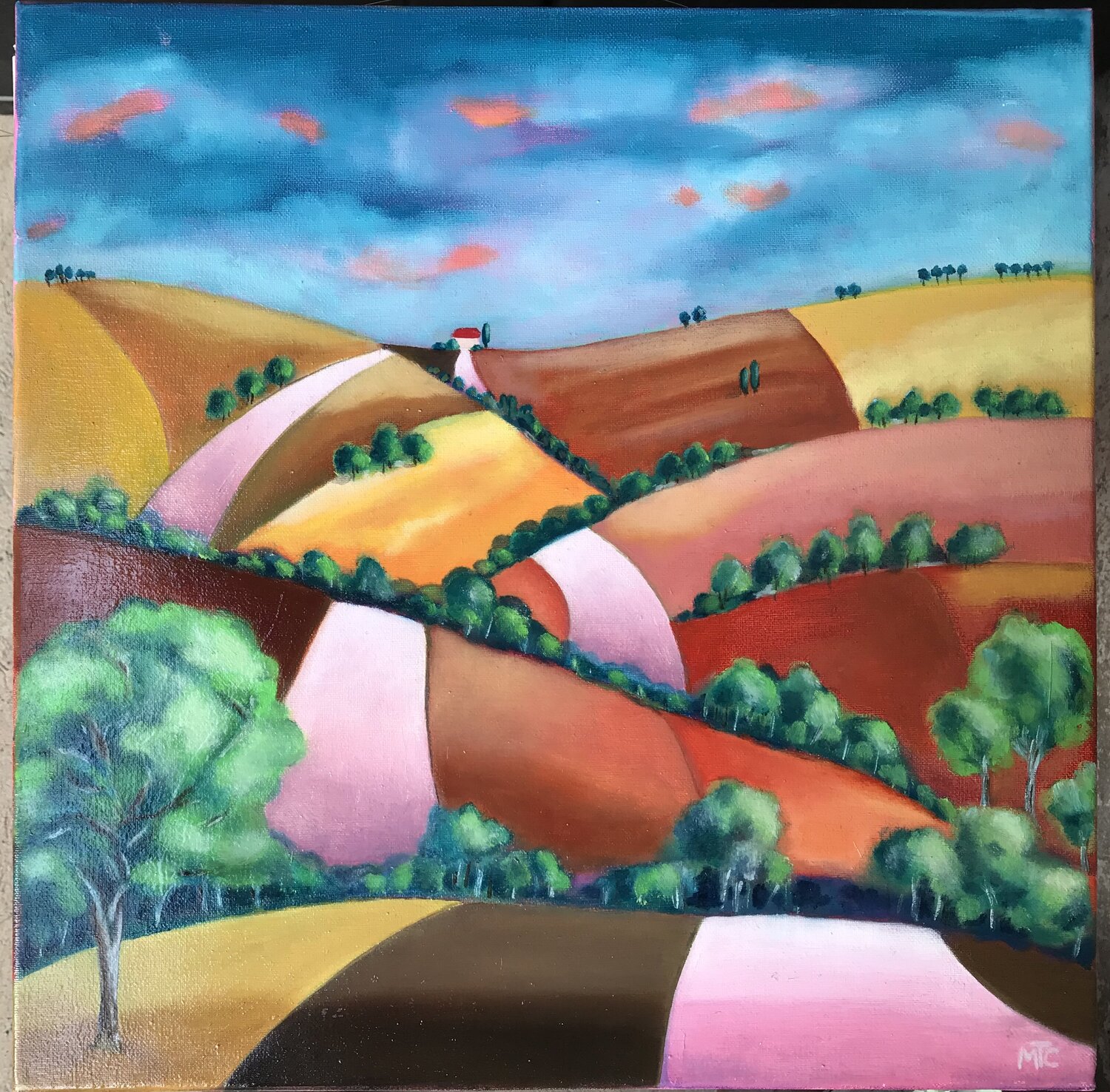 Tutte le strade portano a casa Maria Teresa Cristini Original painting for sale