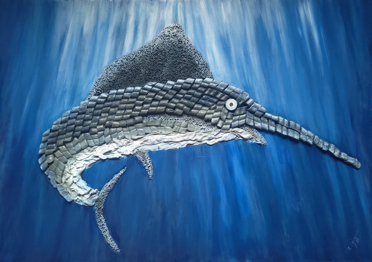Swordfish Valerija Govorova Original painting for sale
