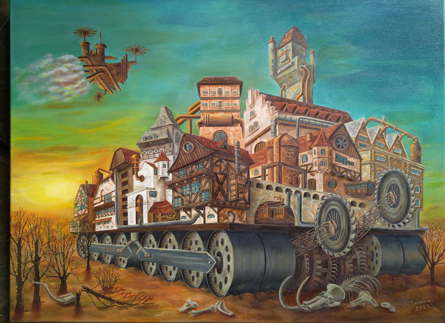 Traction City Valerija Govorova Original painting for sale