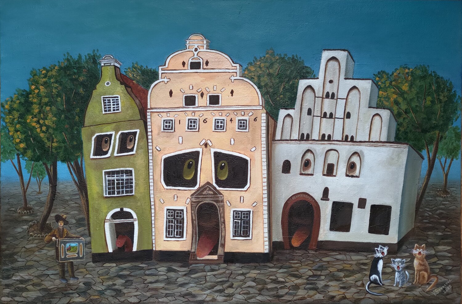 Singing city Valerija Govorova Original painting for sale
