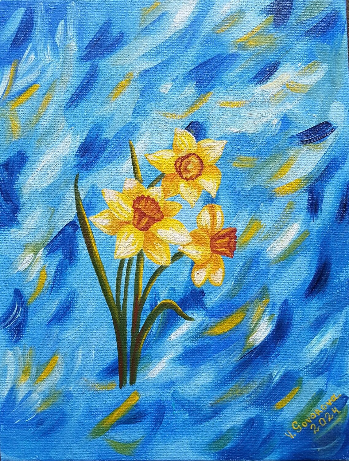 Narcissus Valerija Govorova Original painting for sale