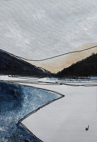 Silent Riverbend by Ana Ozz, Painting for Sale on Select