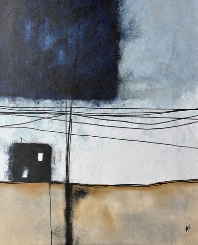 Calm Between the Lines by Ana Ozz, Painting for Sale on Select