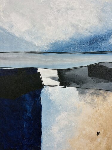 Lines of the Quiet Coast by Ana Ozz, Painting for Sale on Select