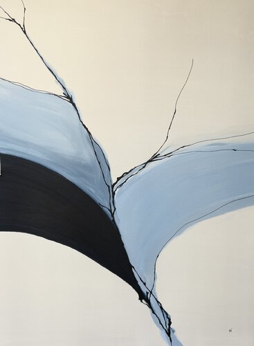 Blue Confluence by Ana Ozz, Painting for Sale on Select
