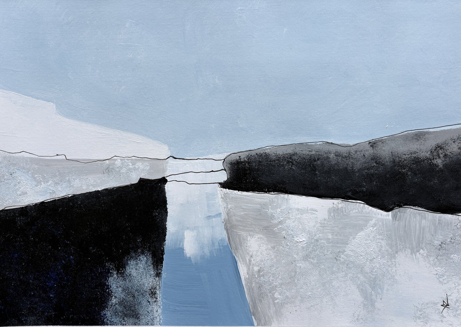 Frozen Horizon Ana Ozz Original painting for sale