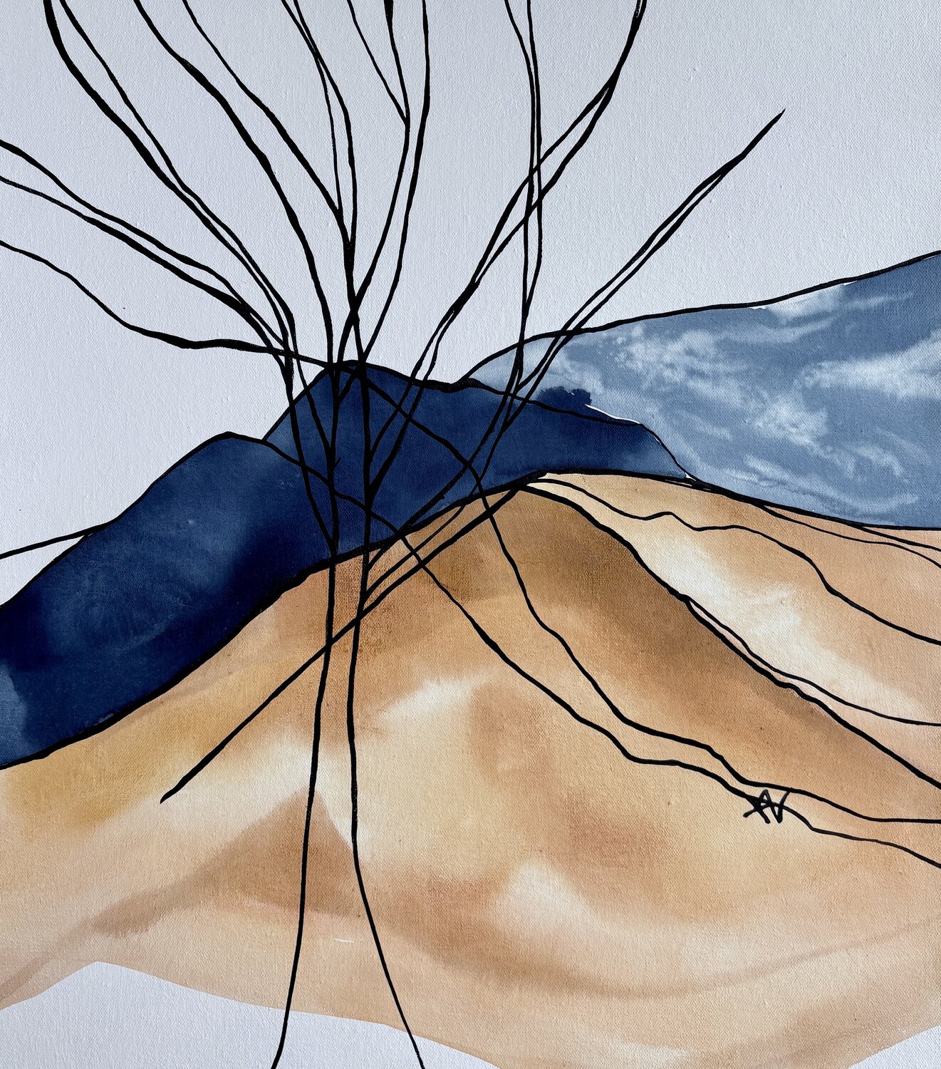 Tree of Stillness Ana Ozz Original painting for sale