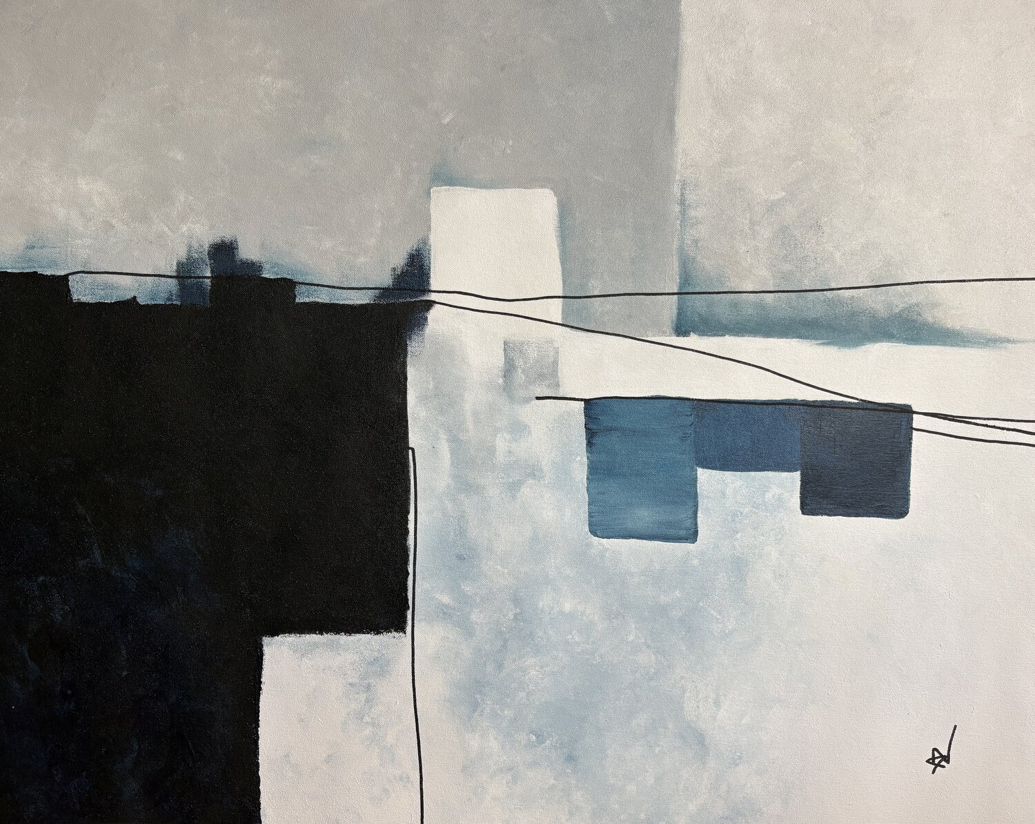 Stillness of an Italian Street Ana Ozz Original painting for sale