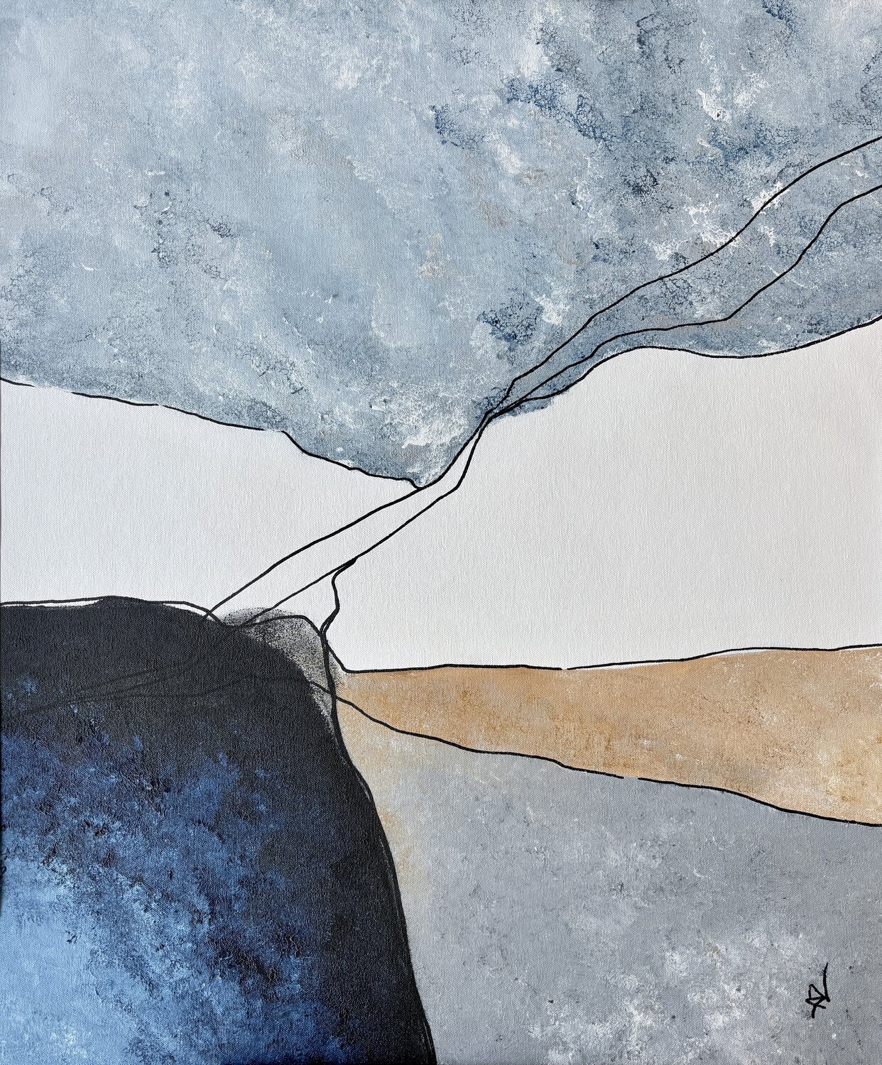 Lines of Silence Ana Ozz Original painting for sale