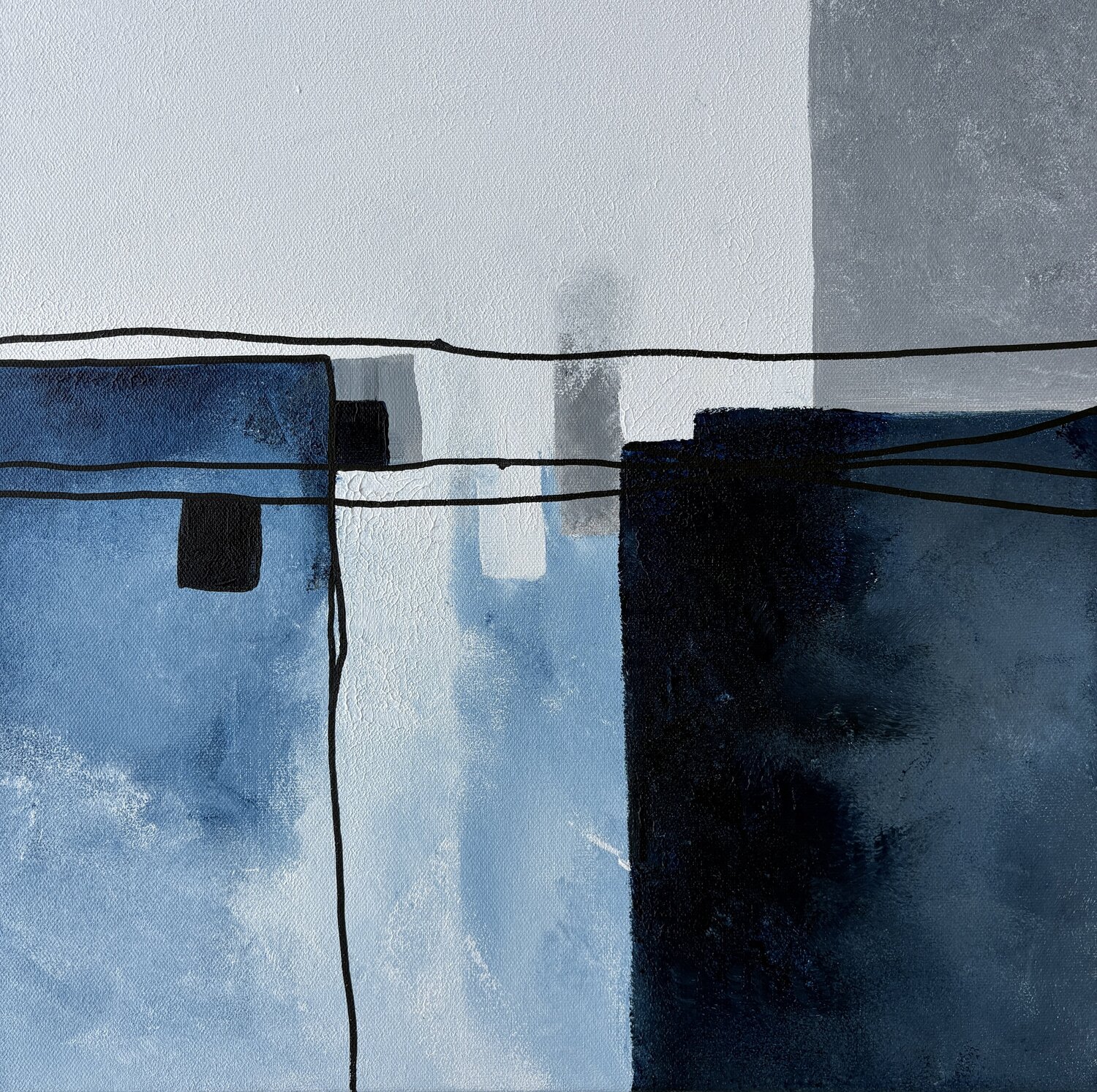 Quiet Lines of the City Ana Ozz Original painting for sale