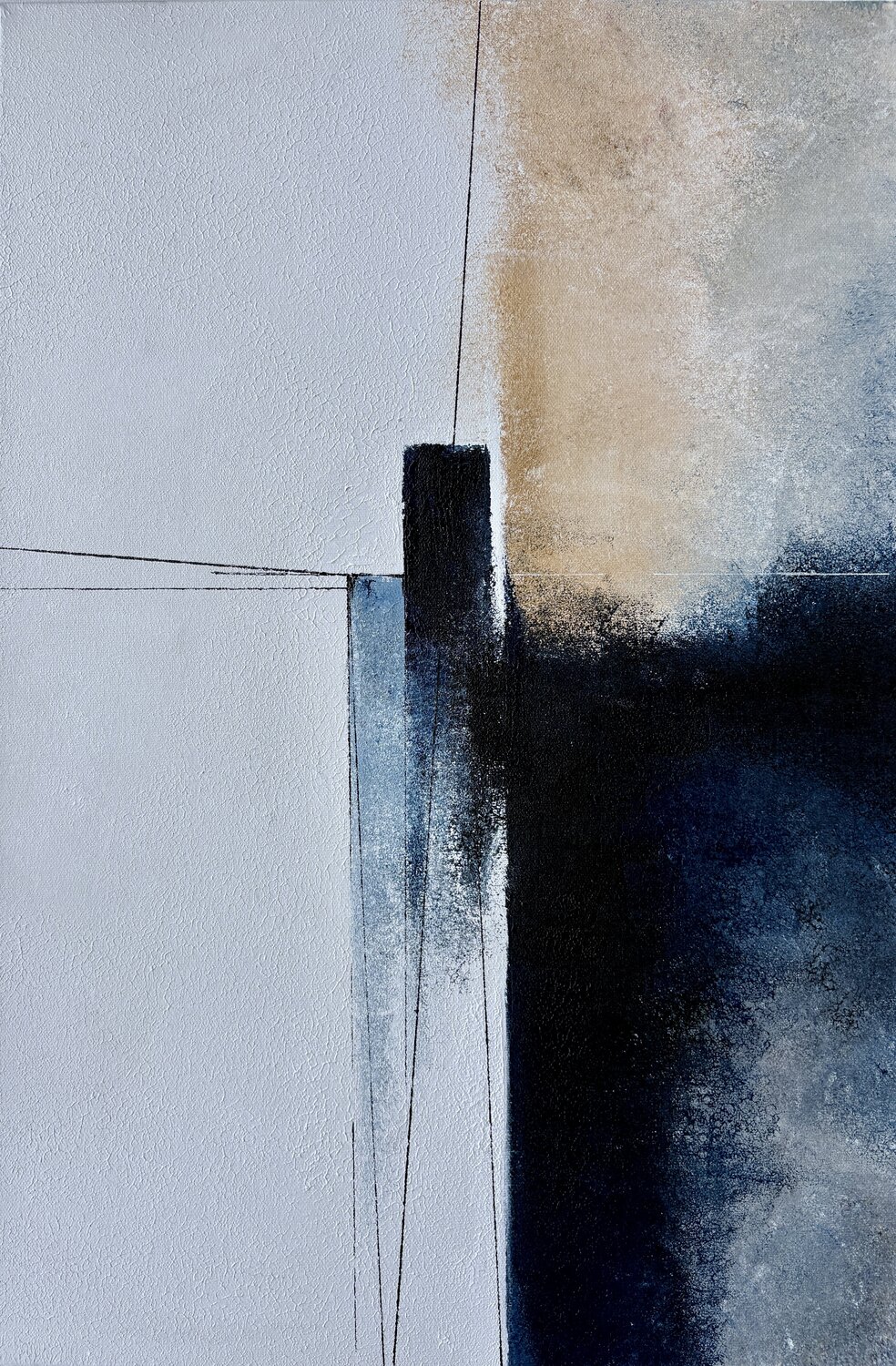 Vertical Silence Ana Ozz Original painting for sale