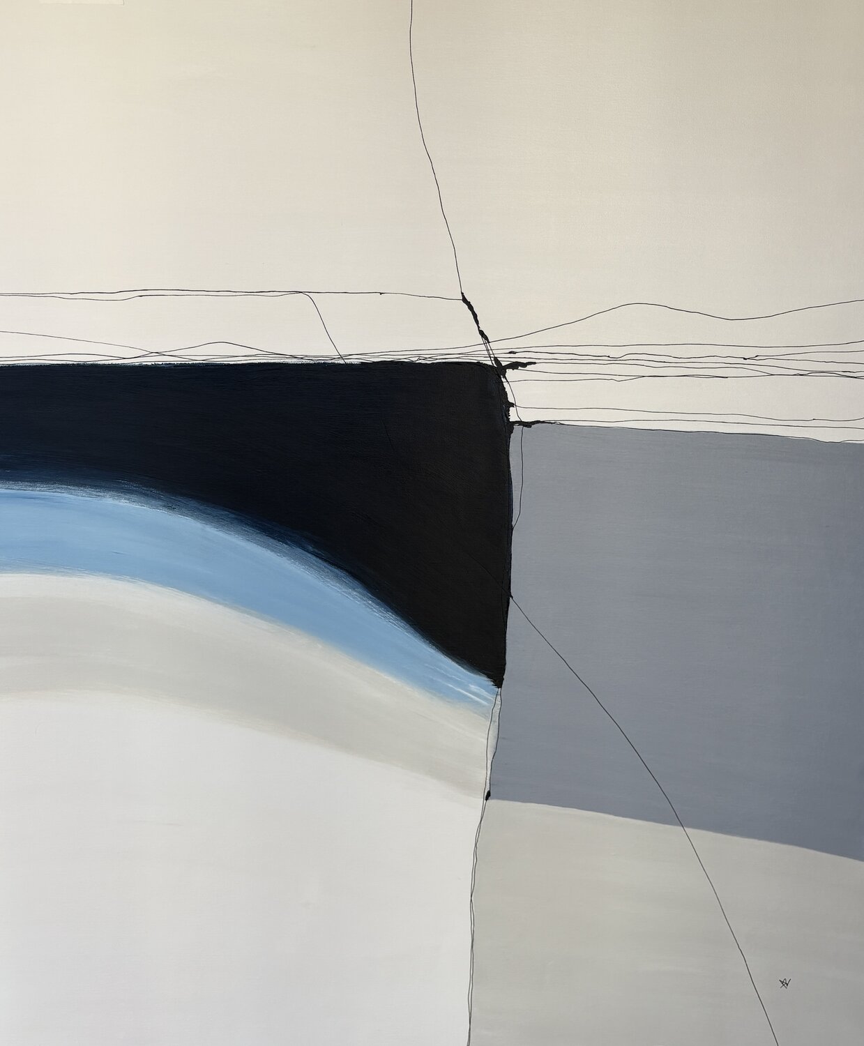 Silent Intersection Ana Ozz Original painting for sale