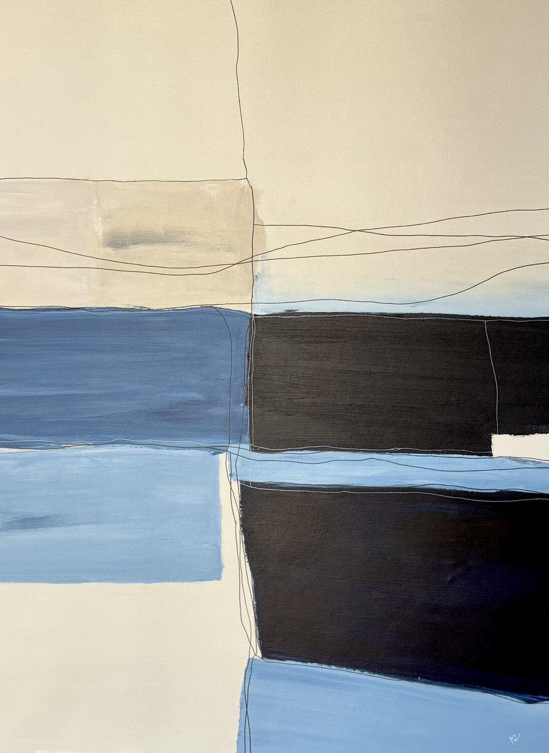 Lines of Balance Ana Ozz Original painting for sale