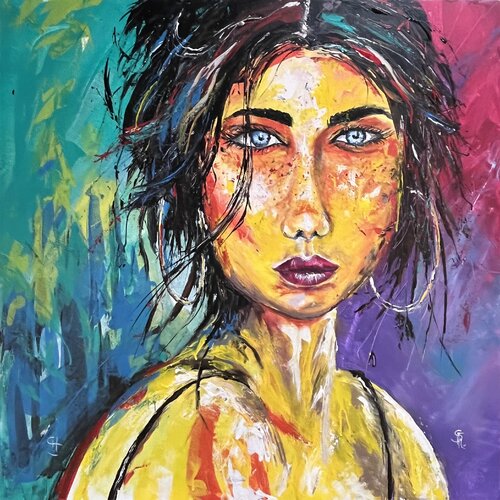 Iris by SanChae - Sandrine Chalot, Painting for Sale on Select