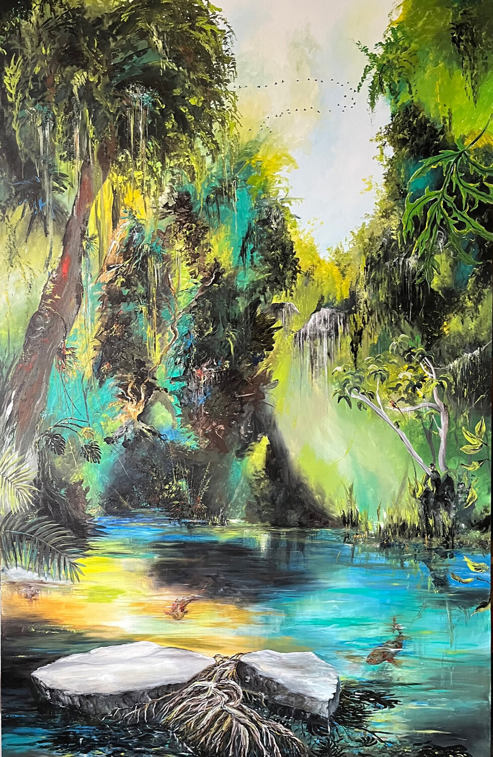 Respire SanChae - Sandrine Chalot Original painting for sale