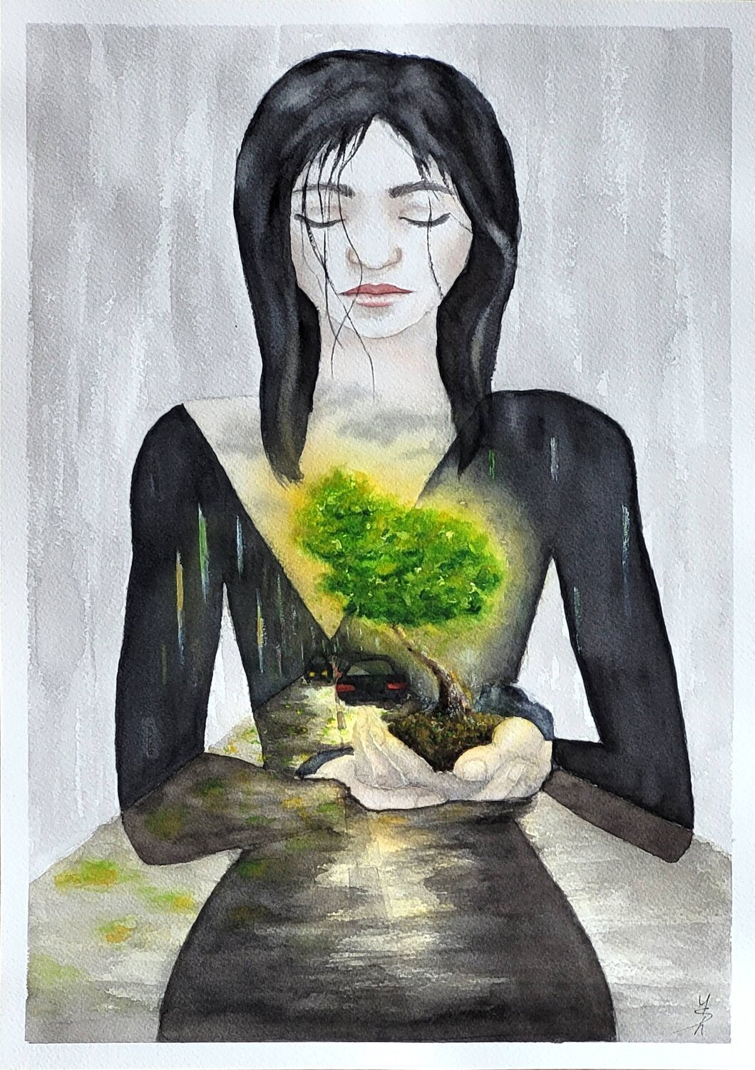 The Last Piece of Nature Šárka Pham Original painting for sale