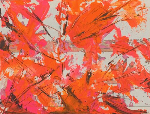 Tanzende Sternmagnolien 1 by Heike Kirsch, Painting for Sale on Select