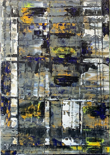 Kristalliner Mondrian #2 by Heike Kirsch, Painting for Sale on Select