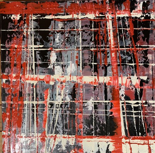 Kristallines rot #1 by Heike Kirsch, Painting for Sale on Select