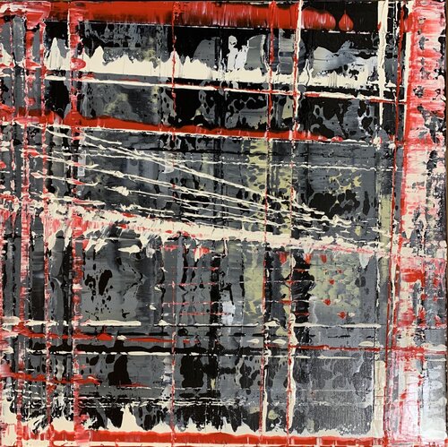 Kristallines rot #2 by Heike Kirsch, Painting for Sale on Select