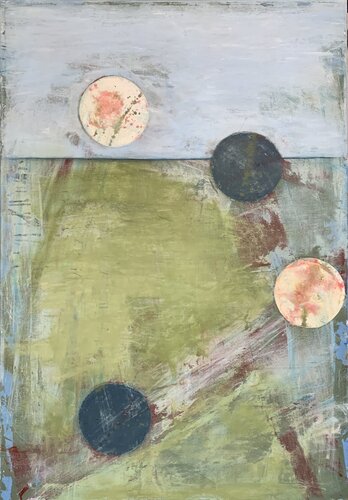 Flying Dots One by Heike Kirsch, Painting for Sale on Select