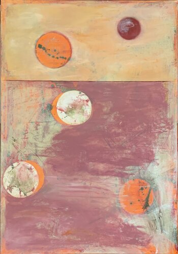 Flying Dots Two by Heike Kirsch, Painting for Sale on Select