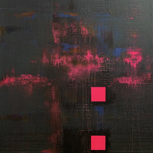 Pink Night by Heike Kirsch, Painting for Sale on Select