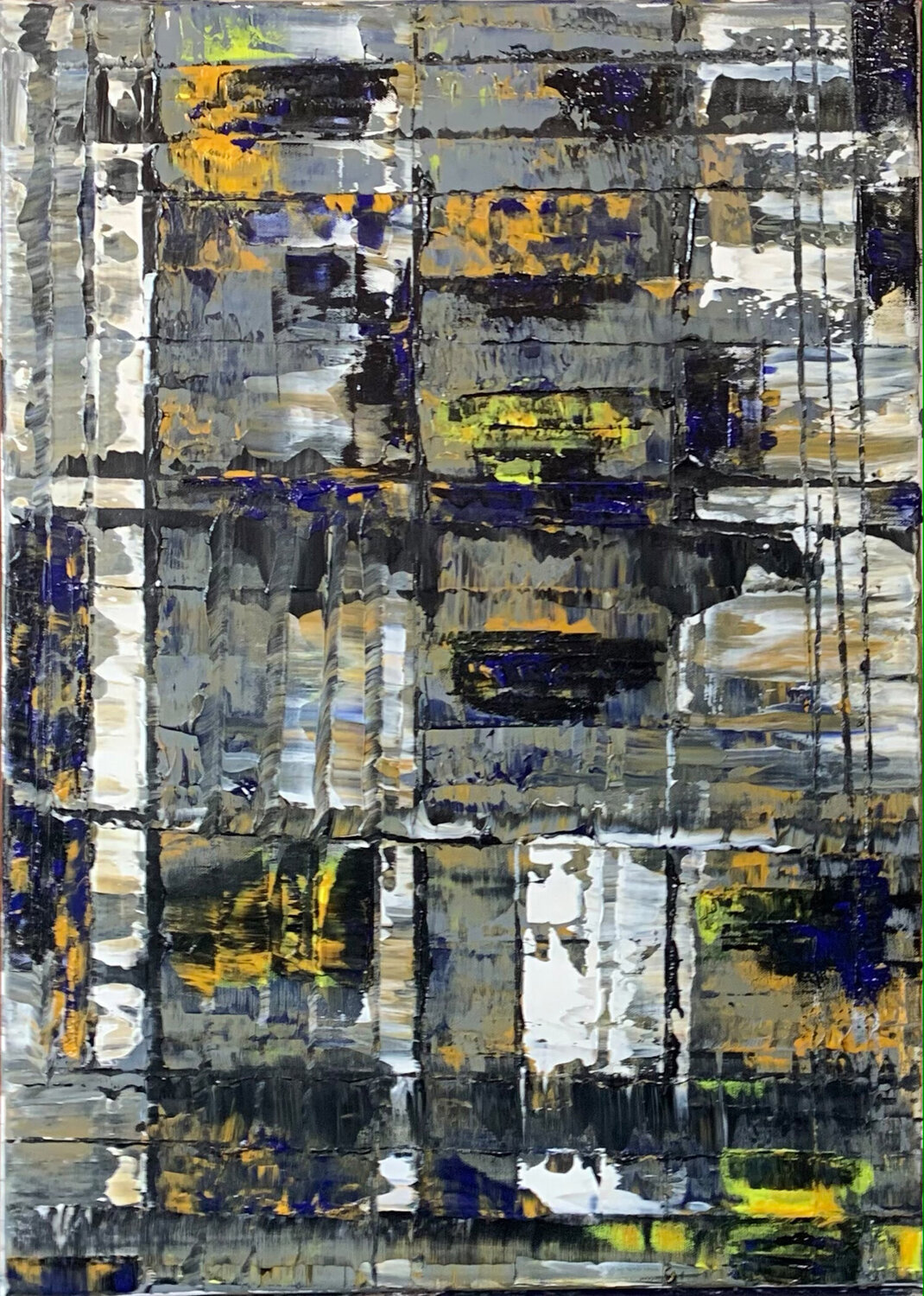 Kristalliner Mondrian #2 Heike Kirsch Original painting for sale