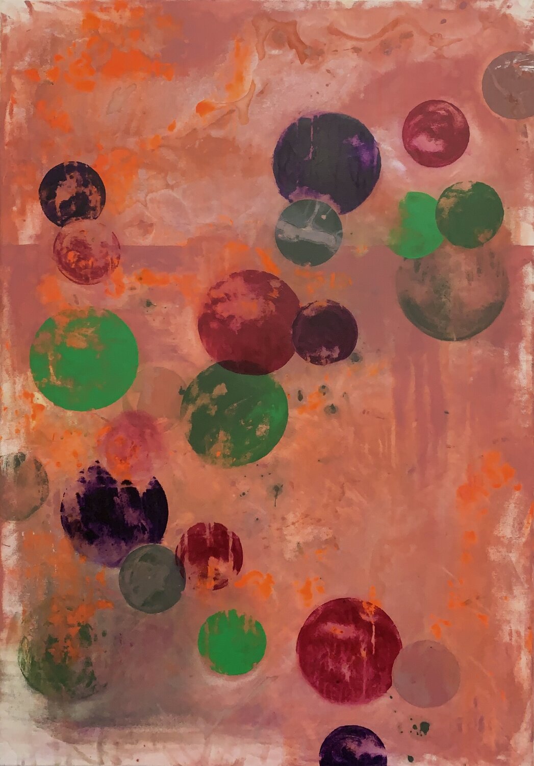 Flying Dots Three Heike Kirsch Original painting for sale