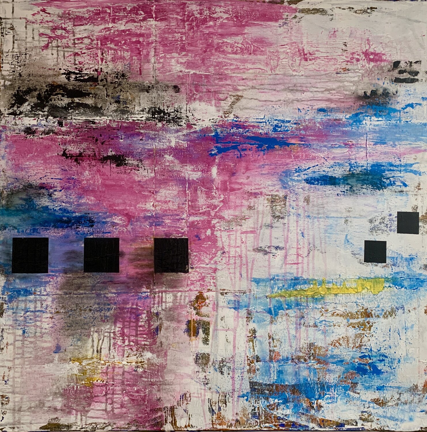 Pink Ocean Heike Kirsch Original painting for sale