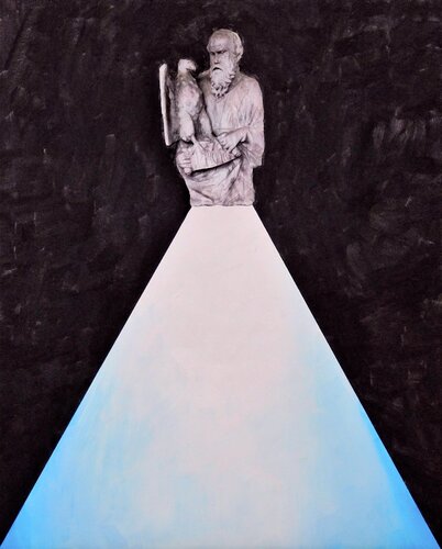 Untitled  (San Giovanni con l'aquila - Giovanni Pisano) by Paolo Mori, Painting for Sale on Select